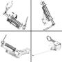 4 Pieces Large Metal Darning Sewing Machine Presser Foot Suitable for Household Multi-Function Sewing Machines Include Close Toe, Open Toe, Quilting Foot and Embroidery Foot