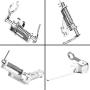 4 Pieces Large Metal Darning Sewing Machine Presser Foot Suitable for Household Multi-Function Sewing Machines Include Close Toe, Open Toe, Quilting Foot and Embroidery Foot