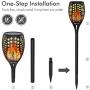 OxyLED 8 Pack Solar Torch Lights with Flickering Flames, Outdoor Solar Garden Lights for Halloween Decors, Landscape Lighting Solar Powered Waterproof for Pathway, Yard, Patio, Lawn, Porch, Christmas