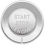 Ceyes Silver Engine Start Stop Button Cover + Ring Ignition Start Button Ignition Switch Button Metal Sticker Push to Start Button Switch Cover Trim for Nissan Qashqai X-Trail Rogue for Infiniti