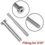 CKE 40 Pack Stainless Steel Invisible Receiver and Swage Stud End for 3/16 Inch Cable Railing, Deck Stair Threaded End Fitting for Wood & Metal Post