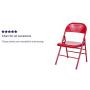 Flash Furniture HERCULES Series Double Braced Red Metal Folding Chair