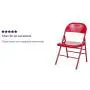 Flash Furniture HERCULES Series Double Braced Red Metal Folding Chair Flash Furniture HERCULES Series Double Braced Red Metal Folding Chair