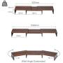 FITUEYES 3 Shelf Monitor Stand Riser with Adjustable Length and Angle Brown DT108002WB