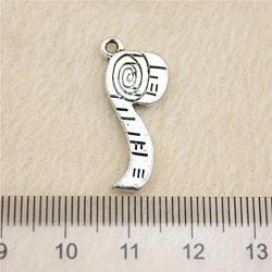 WYSIWYG 40 Pieces Charm Metal Charms for Bracelet Toilet Paper Roll Paper Ribbon 27x11mm Womens Jewelry Earrings Bracelet Female