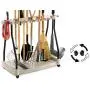 Tool Rack Metal Organizer Rolling Garden Tools Rack Corner Garage Rack Cart On Wheels & eBook by Easy2Find