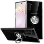 Galaxy Note 10+ Plus/5G Case, Anti Scratch Soft TPU Clear Case with 360 Degree Rotation Finger Ring Kickstand [Work with Magnetic Car Mount] for Samsung Galaxy Note 10+ Plus,Clear