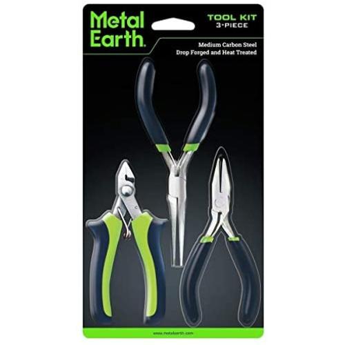 Metal Earth 3-Piece Tool Set - Clipper - Flat Nose Pliers - Needle Nose Pliers