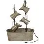 Glitzhome Metal Tiered Water Fountain with Decorative Faucet Galvanized Garden Tools Farmhouse Decor Style 1 Glitzhome Metal Tiered Water Fountain with Decorative Faucet Galvanized Garden Tools Farmhouse Decor Style 1