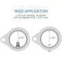 Smirdx 2 Pcs Aluminum Flag Pole Rings Set with 2 Carabiners and 2 Rings, 360° Rotating Flagpole Ring with Installation Tool, Anti Wrap Flagpole Ring Clips Flag Parts Kit for 0.75“-1.02” Diameter Pole