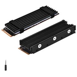 ELUTENG M.2 2280 Heatsink, Double-Sided Heat Sink Alloy Aluminum NGFF NVME Cooling Sink with 4 Thermal Conductivity Silicone Pads M.2 SSD Cooler Set for 2280 M.2 SSD