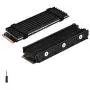 ELUTENG M.2 2280 Heatsink, Double-Sided Heat Sink Alloy Aluminum NGFF NVME Cooling Sink with 4 Thermal Conductivity Silicone Pads M.2 SSD Cooler Set for 2280 M.2 SSD