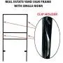 ( 5pack ) Slide-in Real Estate Yard Sign Metal Frame with Single Rider ( 2 Section ) - 24''x18'' ( #2068 ) ( 5pack ) Slide-in Real Estate Yard Sign Metal Frame with Single Rider ( 2 Section ) - 24''x18'' ( #2068 )