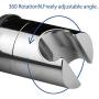PIH Hand Shower Bracket for Slide Bar Adjustable 22-25MM O.D, Chrome Plated