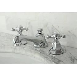 Kingston Brass KS4461BX Metropolitan Widespread Lavatory Faucet with Metal Cross Handle, Polished Chrome