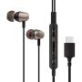 Moshi Mythro C USB-C in-Ear Headphone with Mic & DJ Boost Control Button, High-Resolution (24-bit/96 kHz) with Class G Amplifier, Lightweight with 3-Size Eartips & HandyStrap, Gunmetal Gray