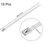 uxcell 35 Inch Stainless Steel Cable Zip Ties 0.5 Inch Width Metal Exhaust Wrap 15pcs