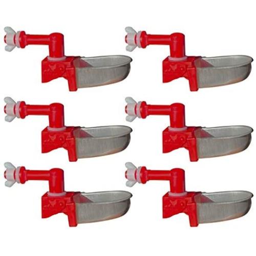 RentACoop DIY Small Animal Watering Metal Cups KIT for Small Animals/Pet/Bunny/Ferret/Chicken/Hamster/Guinea Pig/Rabbit/Chinchilla/Mouse/Rat- Pack of 6