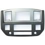 SLATE GREY Black and Silver Aftermarket Stereo Radio Double Din Dash Install Kit Compatible with Dodge Ram 2006 2007 2008 2009 (Standard, Silver)
