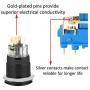 ESUPPORT 12V Car Vehicle Blue LED Light Front Fog Push Button Metal Toggle Switch Socket Plug Wire Latching 19mm Balck Shell