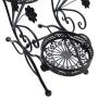 AISHN 3-Tiered Scroll Classic Plant Stand Decorative Metal Garden Patio Standing Plant Flower Pot Rack Display Shelf Holds 3-Flower Pot with Modern''S'' Design (Black)