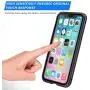 iPhone Xs MAX Case,Misscase Ultra Slim Magnet Protective Case with Metal Frame Front and Privacy Screen Protector [Magnetic Adsorption] [Anti Spy Screen Protector](Black Frame Clear Back)