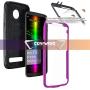COVRWARE Iron Tank Case for Moto Z3 Play/Moto Z3 with Built-in [Screen Protector] Heavy Duty Full-Body Rugged Holster Armor Case [Brushed Metal Texture Design][Belt Swivel Clip][Kickstand], Magenta