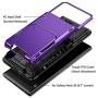 Vofolen for Galaxy Note 20 Case 5G Wallet 4-Card Flip Cover Credit Card Holder ID Slot Back Hidden Pocket Dual Layer Protective Hybrid Hard Shell TPU Bumper Armor for Samsung Note 20 6.7 Purple