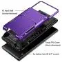 Vofolen for Galaxy Note 20 Case 5G Wallet 4-Card Flip Cover Credit Card Holder ID Slot Back Hidden Pocket Dual Layer Protective Hybrid Hard Shell TPU Bumper Armor for Samsung Note 20 6.7 Purple