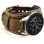 Leotop Compatible with Samsung Galaxy Watch 42mm/Galaxy Watch 3 41mm/Active 40mm/Active 2 40mm 44mm/Gear S2 Classic Bands 20mm Replacement Genuine Leather Cuff Strap with Metal Buckle Men Women (Coffe)