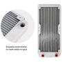 Richer-R Aluminum Radiator,White Heatsink Cooler Cooling Kit,Heat Sink Computer Water Cooling Liquid Heat Exchanger(240mm)