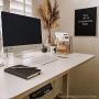 Flexispot Electric Height Adjustable Standing Desk, 48'' Sit Stand Up Computer Desk Workstation for Home Office (White Frame/White Desktop, 48 x 24 inch)