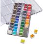 MEEDEN Watercolor Paint Set, 48 Vibrant Colors in Pocket Box, Watercolor Paint Palette with Metal Ring and Watercolor Brush, Non-Toxic for Students, Kids, Beginners Art Painting