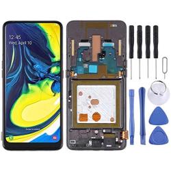 LIYONG Replacement Spare Parts LCD Screen and Digitizer Full Assembly with Frame for Samsung Galaxy A80 Repair Parts (Color : Black)