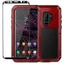 Galaxy S9 Case,Tomplus Armor Tank Aluminum Metal Shockproof Military Heavy Duty Protector Cover Hard Case for Samsung Galaxy S9 (Red)