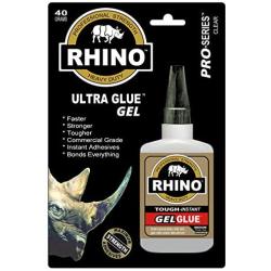 Rhino Glue Gel, Heavy Duty 40 Gram Clear