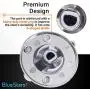 Unbreakable WE01X20378 Control Knob with METAL Ring Replacement Part by Blue Stars - Exact Fit For General Electric Dryers and Washers - Replaces WE01X20432 WH01X10307 WH01X10460 - PACK OF 2