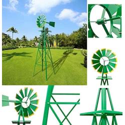 LEGENDARY-YES Ornamental Windmill Backyard Garden Decoration Weather Heavy Duty Metal Wind Mill 4 Legs