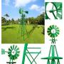 LEGENDARY-YES Ornamental Windmill Backyard Garden Decoration Weather Heavy Duty Metal Wind Mill 4 Legs