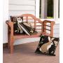 Plow & Hearth 62A79-NT Lutyens Eucalyptus Wood Garden Bench, Natural Plow & Hearth 62A79-NT Lutyens Eucalyptus Wood Garden Bench, Natural