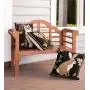 Plow & Hearth 62A79-NT Lutyens Eucalyptus Wood Garden Bench, Natural