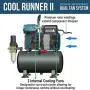 Master Airbrush Cool Runner II Dual Fan Air Storage Tank Compressor System Kit with a G22 Gravity Feed Airbrush Set with 0.3 mm Tip - Hose, Holder, How-to Guide - Hobby, Auto, Cake, Tattoo, Body Art