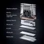 ineo M.2 2280 SSD Rocket Heatsink Built-in Cooling Fan [M3]