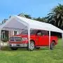 10 x 20 ft Upgraded Heavy Duty Carport Car Canopy Portable Garage Tent Boat Shelter with Reinforced Triangular Beams and 4 Weight Bags 10 x 20 ft Upgraded Heavy Duty Carport Car Canopy Portable Garage Tent Boat Shelter with Reinforced Triangular Beams and 4 Weight Bags