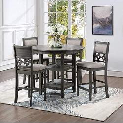 New Classic FURNITURE Mitchell Counter Set, Gray