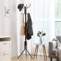SONGMICS Metal Coat Rack 12 Hooks Display Hall Tree for Clothes Hats and Bags Brown URCR18Z