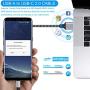 USB Type C Cable 3A Fast Charging, TAKAGI (3-Pack 6feet) USB-A to USB-C Nylon Braided Data Sync Transfer Cord Compatible with Galaxy S10 S10E S9 S8 S20 Plus, Note 10 9 8 and Other USB C Charger