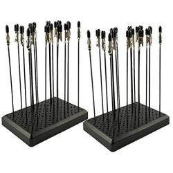 MAY.T Model Painting Alligator Clip Sticks 40PCS with Stand Base 2PCS for Airbrush Hobby Model Parts