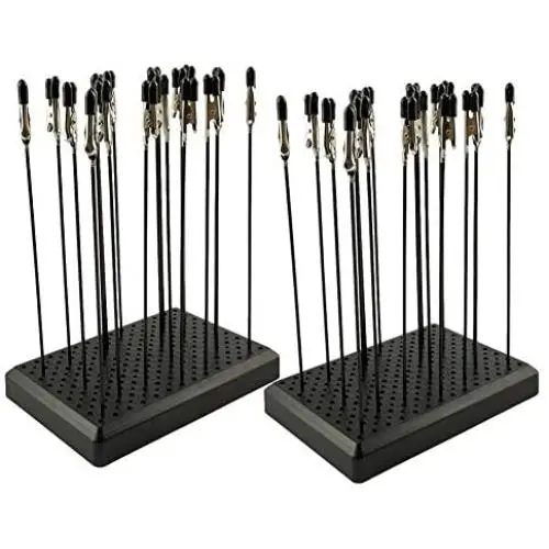 MAY.T Model Painting Alligator Clip Sticks 40PCS with Stand Base 2PCS for Airbrush Hobby Model Parts MAY.T Model Painting Alligator Clip Sticks 40PCS with Stand Base 2PCS for Airbrush Hobby Model Parts