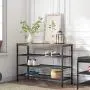 HOOBRO Shoe Rack, 4-Tier Shoe Shelf, Industrial Shoe Storage Organizer with 3 Metal Mesh Shelves, Ideal for Entryway, Hallway, Closet, Bedroom, Easy Assembly, Rustic Brown BF04XJ01 HOOBRO Shoe Rack, 4-Tier Shoe Shelf, Industrial Shoe Storage Organizer with 3 Metal Mesh Shelves, Ideal for Entryway, Hallway, Closet, Bedroom, Easy Assembly, Rustic Brown BF04XJ01